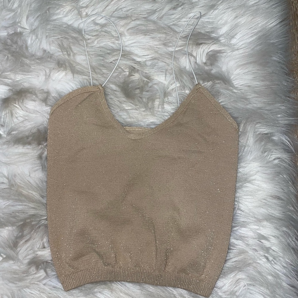 Gold, Sparkly, Crop top
